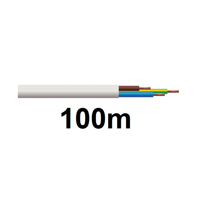 Cable electrico 3 hilos 0,5mm2 (100m) cable electrico alimentacion principal televisiones alarmas tv video alimentaciones altai 