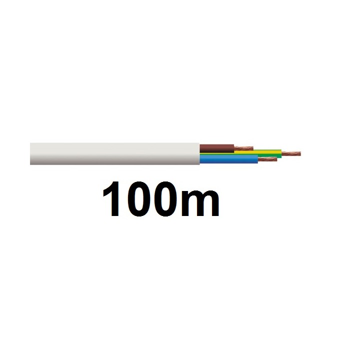 Electric cable, 3 wires 0.5mm2, 100m electrical cables for mains alimentation electric cable electric wir electric cables electr