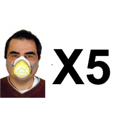 5 Gas mask protection high filtration protections np22 respirators safety masks gas jr international - 2