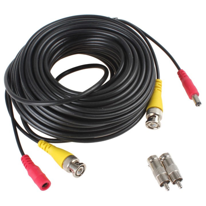 Cavo könig 20 m per telecamere rg59 coax + alimentazione dc konig - 4