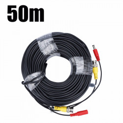50 m security koax kabel rg59 + dcpowe konig - 1