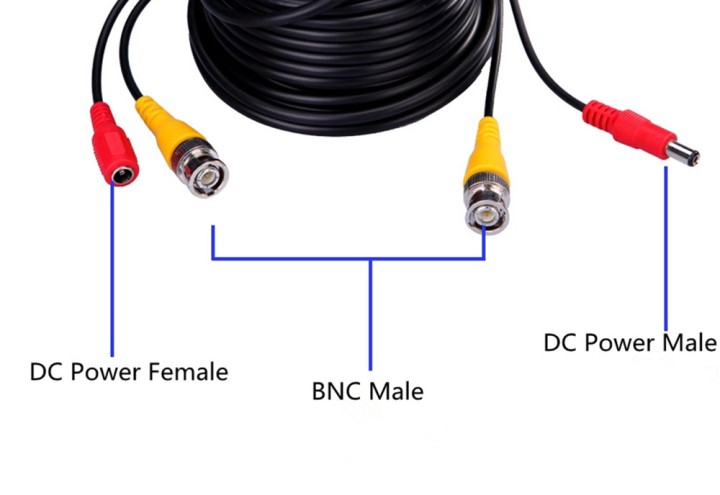 Cavo coassiale rg59 da 50 m + alimentazione dc konig - 1