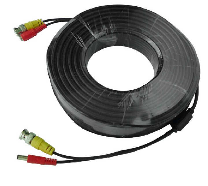 Cordon coaxial rg59 50m con enchufe bnc+alimentacion jack hembra hacia jack alim macho cable camara konig - 2
