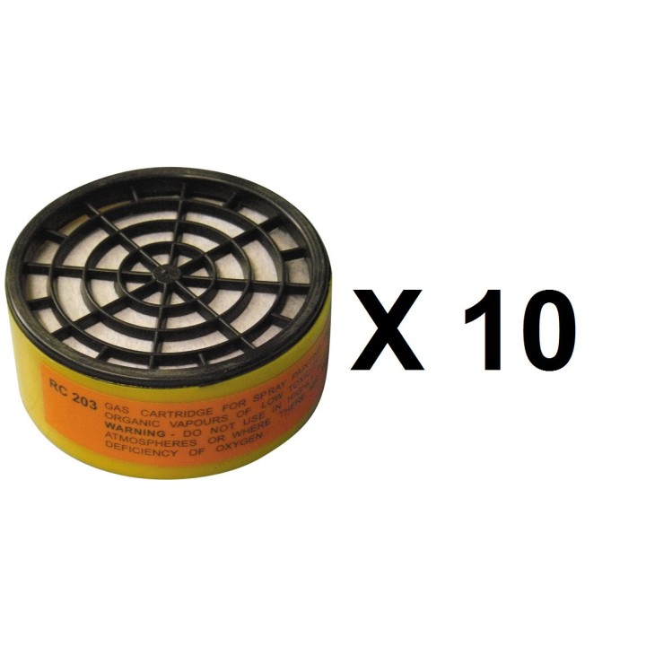 10 Cartucho riesgo quimico para mascara mg filtro alta proteccion cartuchos 3m - 2