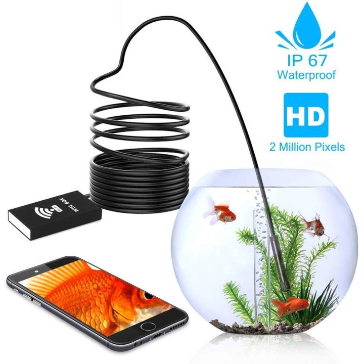 Camera endoscope 5m usb wifi sans fil 8 led pour iOS iPhone Android Windows Mac