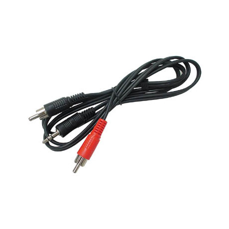 Kabel video- audio-buchse 3,5 mm stereo- stecker auf 2 cinch cable-458/0.2 0.2m schnur konig