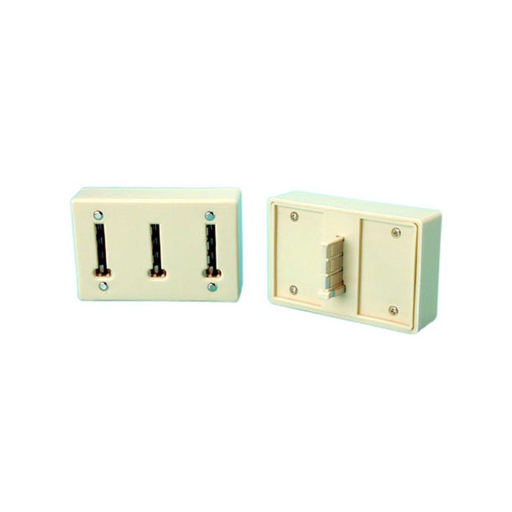 10 Presa tripla telefono francese ylfr19 multiprese accessori elettricita' jr international - 1