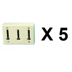 5 Clavija multiple telefono ylfr19 (permite la conexion de 3 conectores telefonicos a una clavija telefonica) clavijas jr intern