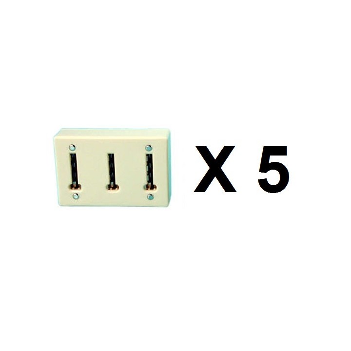 5 Presa tripla telefono francese ylfr19 multiprese accessori elettricita' jr international - 2