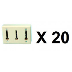 10 Clavija multiple telefono ylfr19 (permite la conexion de 3 conectores telefonicos a una clavija telefonica) clavijas jr inter