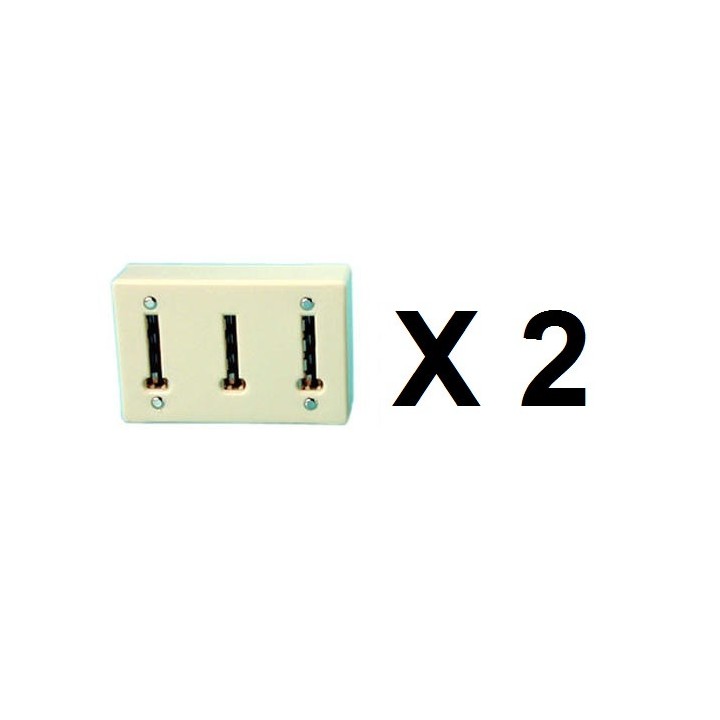 2 Presa tripla telefono francese ylfr19 multiprese accessori elettricita' jr international - 2