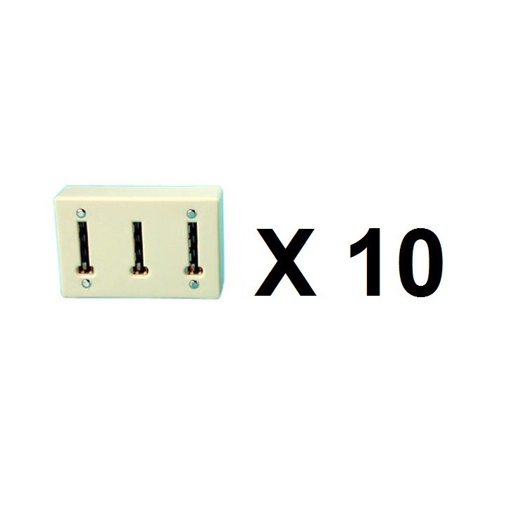 10 Presa tripla telefono francese ylfr19 multiprese accessori elettricita' jr international - 2