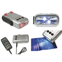 Dynamo torcia led caricatore mobile allarme telefonico zl388 / 5 rilevatore di contraffazione dynamo - 1