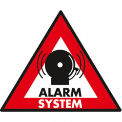 Etiquette abschreckung alarmsystem panel aufkleber aufklebers schutzsystem jr  international - 1
