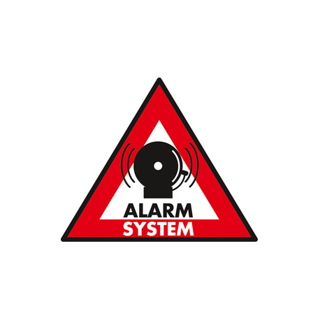 Etiqueta disuasiva senal sistema alarma addesiva alarm system protection jr  international - 1