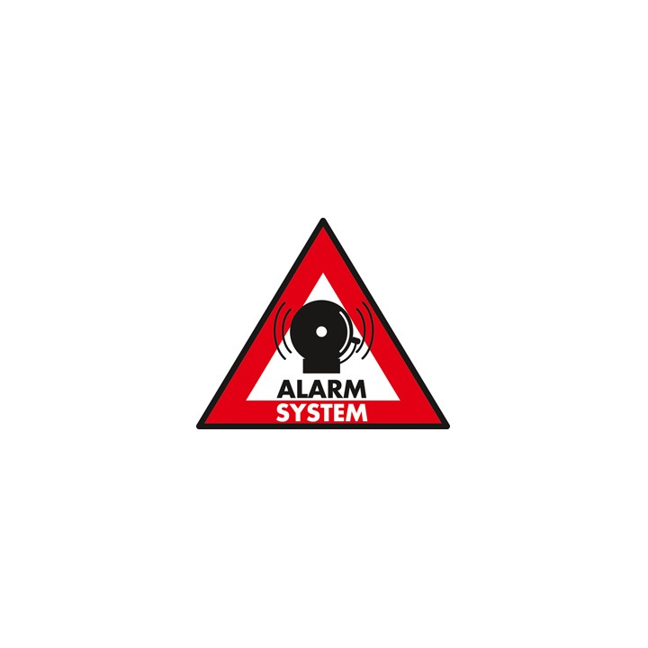 Etiqueta disuasiva senal sistema alarma addesiva alarm system protection jr  international - 1