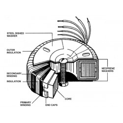 El poder transformador toroidal 30VA 2 x 18v 220v / 230v 240v 0.83a 2 x 3018 velleman - 1