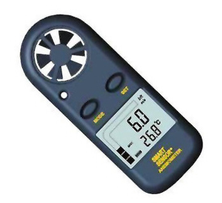 Anemometro digital medida velocidad viento termometro numerico pantalla lcd sport anenometer am02 jr  international - 7