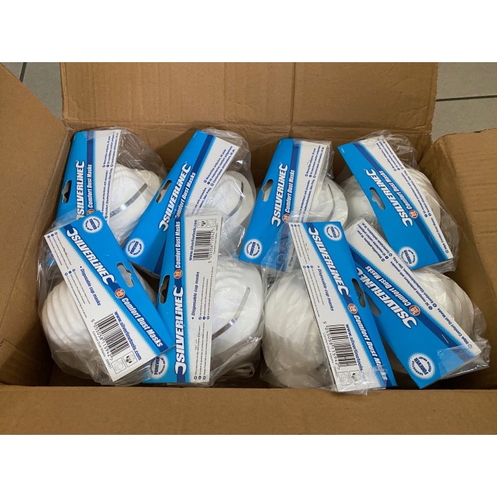 50 masques protection respiratoire anti poussiere silverline pandemie epidemie securite hygiene