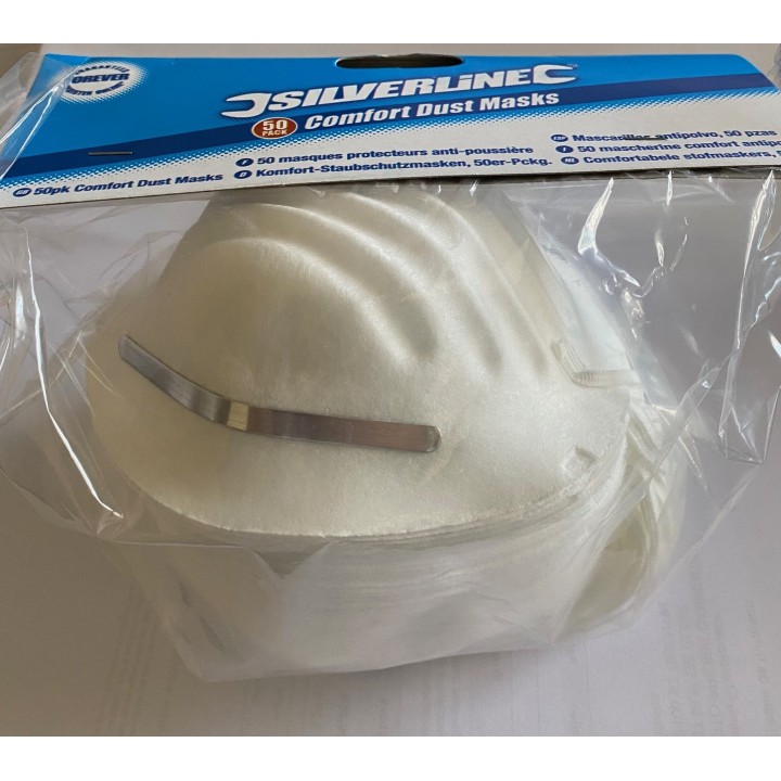 50 masques protection respiratoire anti poussiere silverline pandemie epidemie securite hygiene