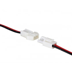 2 kontakte stecker männlich und weiblich 50cm kabel mit 24v / 5a max verkabelung modelisme ref: lcon12 velleman - 1
