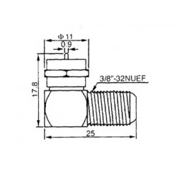 Conector f macho codo hacia f hembra velleman - 1