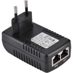 Fuente de alimentación 220v 48V 0.5A Wall POE Inyector Ethernet Adaptador IP Teléfono Cámara