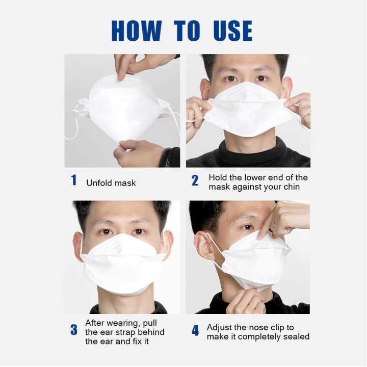 50 Masque KN95 N95 bouche Filtration Coton kf94 Filtre securite covid-19 coronavirus