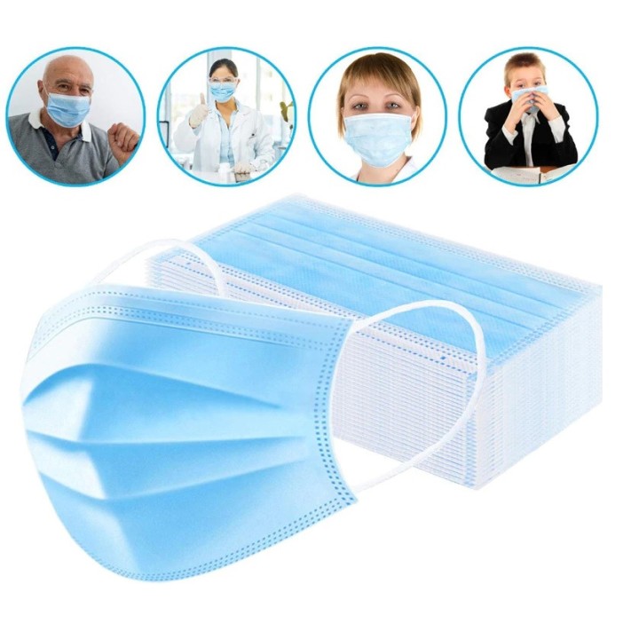 50 Anti-virus Masks 3 Layers Dustproof  Cover Maldehyde Prevent bacteria coronavirus covid-19