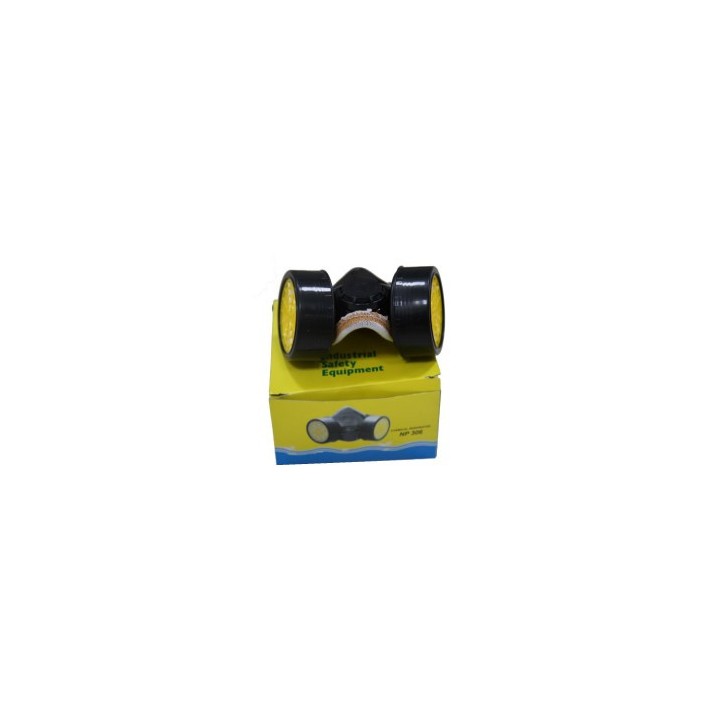 2 Maschera a gas protezione naso e bocca + filtro Influenza virus china rischio chimico np306 + 2 rc206 covid-19 coronavirus sou