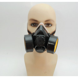 Maschera a gas protezione naso e bocca + filtro influenza  virus china protezione chimico np306 + 2 rc206 souked - 17