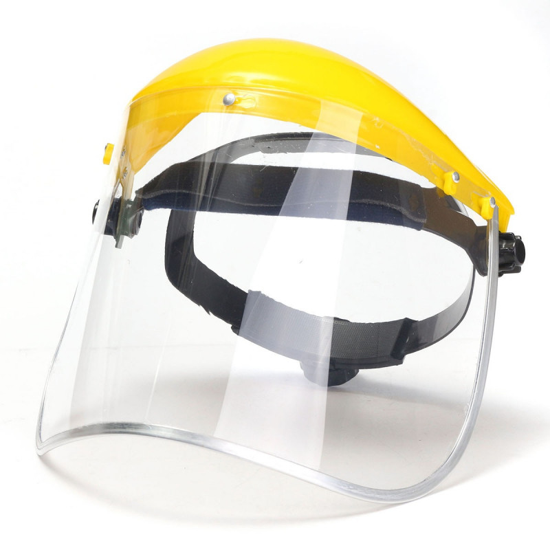 Color : Yellow Anti-saliva prueba de polvo careta de protección transparente de PVC de seguridad Caras pantalla Escudos de repuesto del tracto respiratorio viseras cabeza de la cara Protectio 
