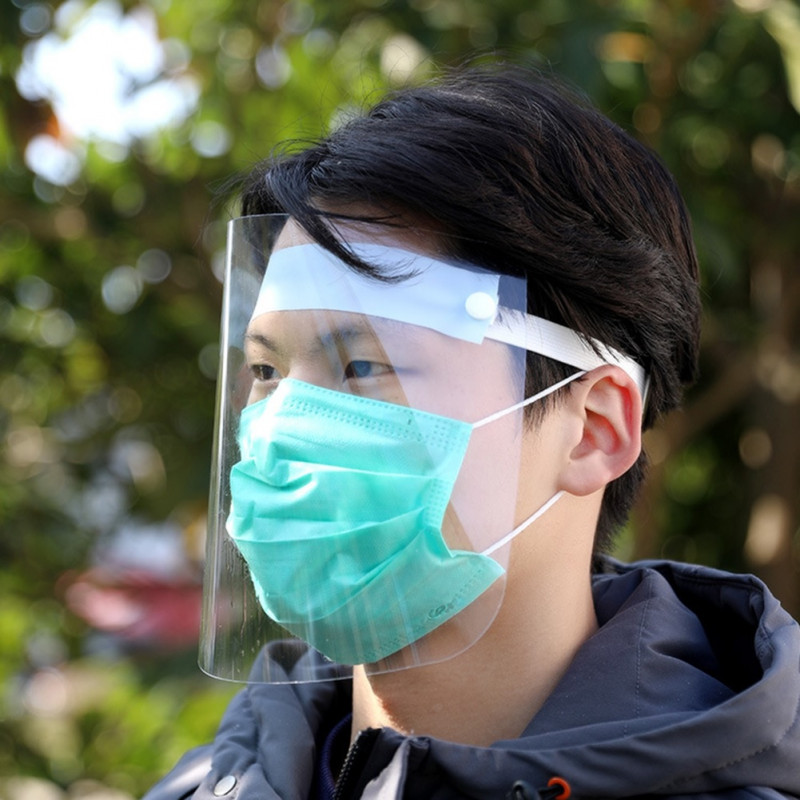 UK Anti Droplet Dust-proof Protect Face Covering Mas k Visor Shield Transparent 