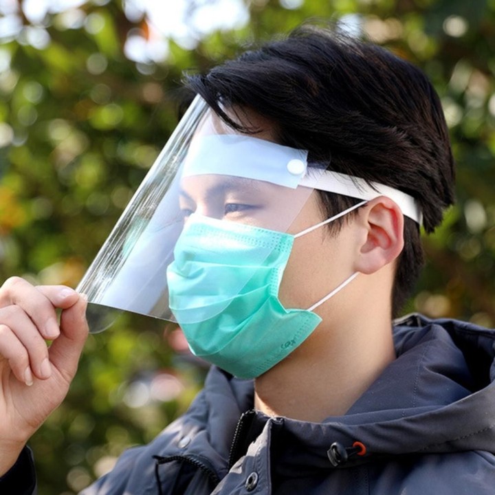 Transparenter Staubschutz gegen Spritzwasser Staubschutz Vollgesichtsmaske Visierschutz covid-19