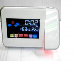sveglia con proiezione a led con termometro per stazione meteo con display digitale orologio caricabatterie USB