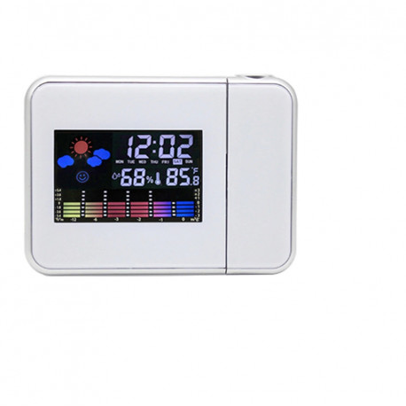 2018 Latest Ceiling/Wall Projecting Digital Clocks with Back Light LCD Display Weather Station Hygrometer Tempmeter Snooze Functions KOBWA Colourful Projection Alarm Clock 