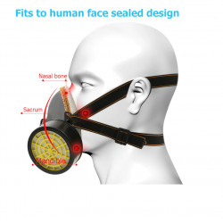 Gas mask for chemical risks nose + mouth filter gas mask gas safety  virus flu china souked - 26