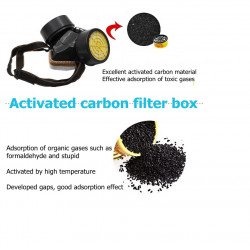 Gas mask for chemical risks nose + mouth filter gas mask gas safety  virus flu china souked - 30