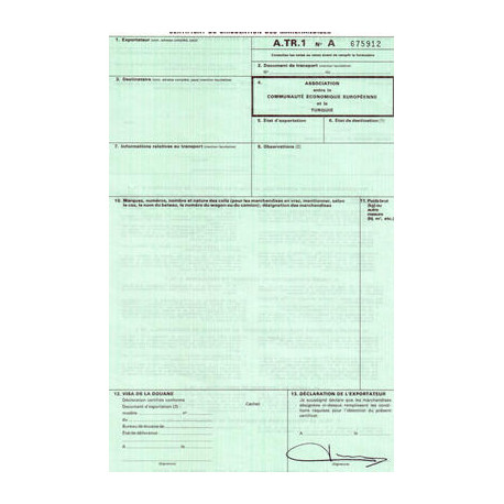 Certificato di circolazione atr1 certificato di circolazione atr1 jr international - 1