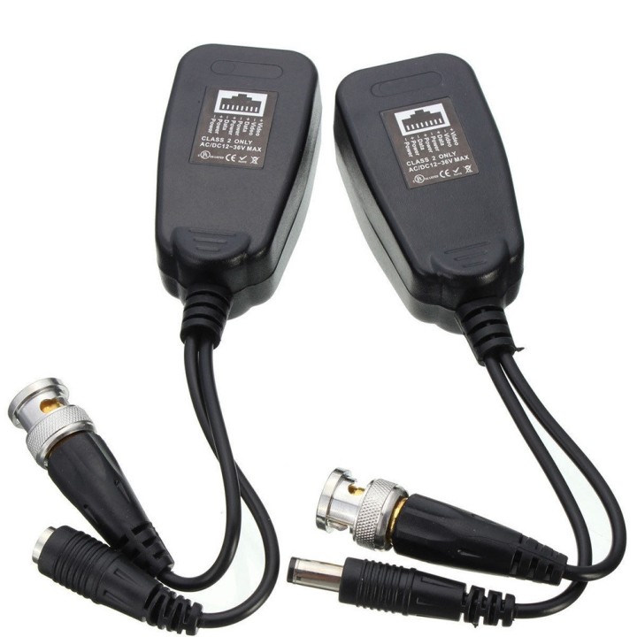 BNC CCTV RJ45 Video + Power Balun durch UTP CAT5 Receiver Transmit Steckverbinder deamx - 1