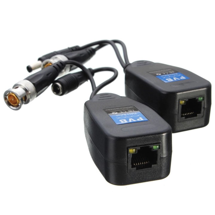 BNC CCTV RJ45 Video + Power Balun by UTP CAT5 Transmit Receiver Connector deamx - 2