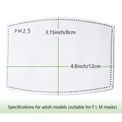 Masque respiratoire lavable reutilisable livre sans filtre 5 couches mrlavf anti poussiere pollution