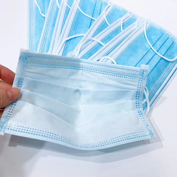 50 Antivirenmasken Einwegschutzmaske 3 Schichten Staubdichte Abdeckung Maldehyd Verhindern Bakterien Coronavirus