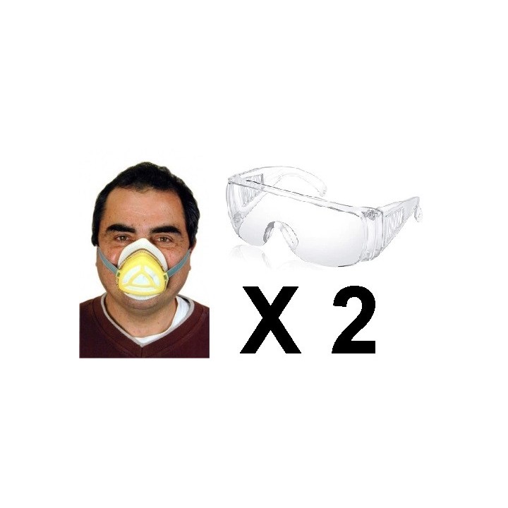 2 Gas mask protection high filtration protections np22 respirators safety masks gas jr international - 3