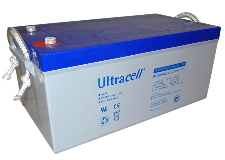 Rechargeable battery 12v 250a 250ah solar wind machine lead accumulator waterproof stortage battery gel ultracell - 1