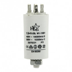 Capacitor 1 micro farad 450v 50 60 hz startup condo universal motor with terminal w1 1100< jr international - 1