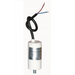 Condensatore elettrico con filo 12 mf micro farad 450v cavo con morsetti motore jr  international - 1