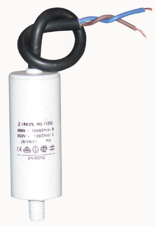 Condensatore a filo 2mf 2uf 2mf uf micro farad 450v condo cbb60 cavo di avviamento del motore elettrico fixapart - 1