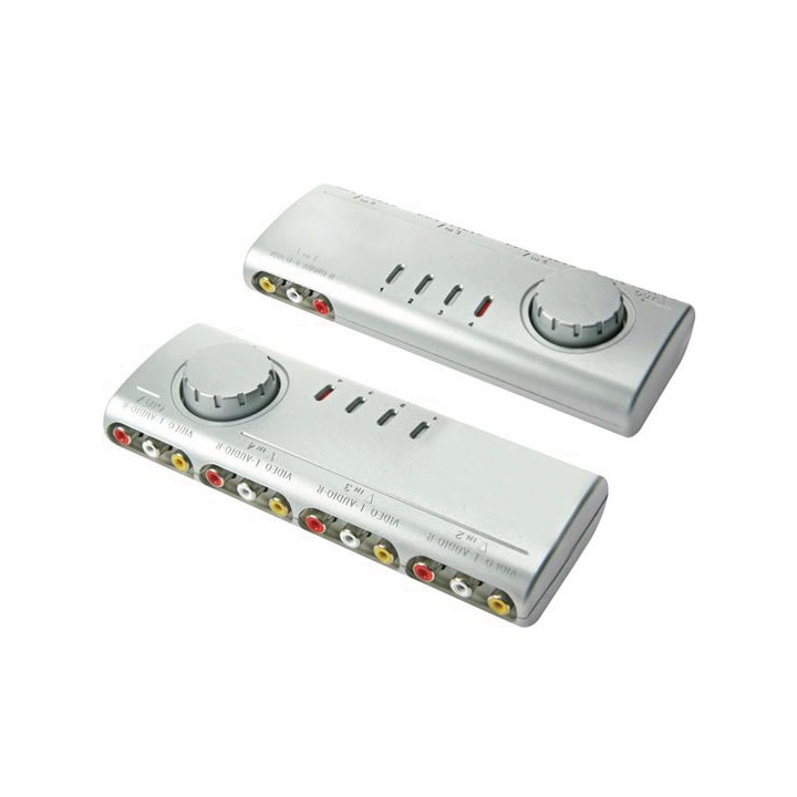 Audio video selector 4 inputs and 1 output velleman - 1