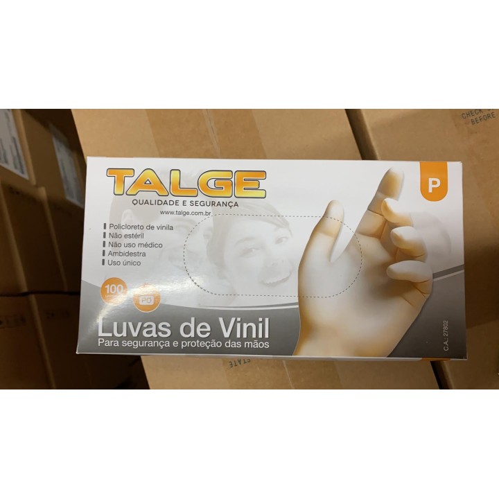100 Gants vinyle noir xl non poudre protecton